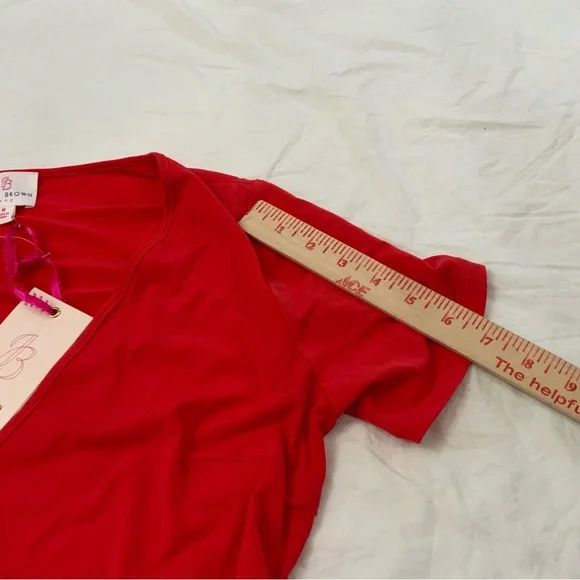 JB by Julie Brown Solid Red Marlina Knit Wrap Dress 
Size Medium 
New With Tags - Picture 12 of 16